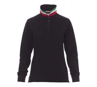 Polo Mujer Long Nation Negro Italia De Manga Larga Payper - Camarera Barista