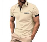Polo para hombre adulto, transpirable, de secado rápido, para entrenamiento, golf, gimnasio, tenis, camiseta casual con cuello elástico, Z01-caqui, M