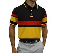 Polo para hombre, camiseta de equipo de Alemania, camiseta del Mundial 2026, camiseta de fútbol de Alemania, camiseta de manga corta para negocios, deporte, uso diario, tiempo libre, 08-negro, M