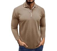 Polo para hombre, clásico, de manga larga, básico, con botones, transpirable, polo de golf, camiseta deportiva básica, corte ajustado, camiseta de manga larga, camisa de negocios, camisas para el
