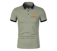 Polo para hombre Color Sólido Solapa para K.T_M Botón Impreso Manga Corta Camisetas Clásico Casual Ropa Deportiva, verde militar, XL