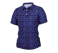 Polo para hombre con patrón de posiciones sexuales humorísticas - Divertida camisa de fiesta con estampado integral | Parte superior divertida y provocativa, Style_j01 Negro, XL
