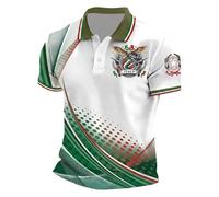 Polo para hombre de manga corta con bandera italiana, camiseta de apoyo de país, camiseta italiana confort ocio, camiseta para hombre, transpirable, corte estándar, camiseta de golf al aire libre