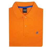 Polo para hombre de manga corta de color liso U.S. Grand Polo M L XL XXL XXXL, naranja., L