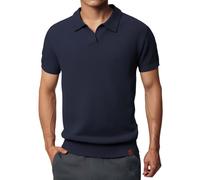 Polo para hombre, manga corta, parte inferior con bandas, camiseta básica, ligera, color sólido, cuello en V, camisetas de golf, camisetas de moda, negocios, oficina, trabajo, casual, transpirable