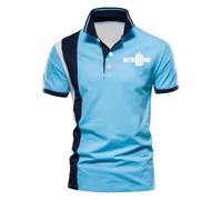 Polo para hombre Para Doc.tor W.h-o, Absorbe la Humedad, Dry fit, atlético, de Manga Corta, Ideal para ropa informal deportiva, golf y tenis, Verano(Blue,S)