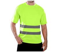 Polo para hombre, protección de advertencia, camiseta de verano, transpirable, de secado rápido, camiseta de trabajo, unisex, protección de advertencia, manga corta, reflectante, de seguridad, polo de