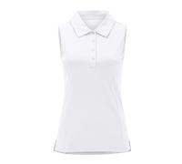 Polo para mujer, cuello alto, sin mangas, camiseta deportiva, para mujer, fitness, talla grande, verano, blusa informal, color liso, alto golf, tops transpirables, túnica, blanco, XL