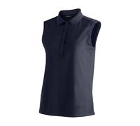 Maier Sports Polo Sin Mangas Ulrike Sleeveless para Mujer, Transpirable, para Senderismo, Actividades al Aire Libre y Ocio, con Tela Piqué, Azul Noche, Talla 40