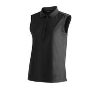 Maier Sports Polo Sin Mangas Ulrike Sleeveless para Mujer, Transpirable, para Senderismo, Actividades al Aire Libre y Ocio, con Tela Piqué, Negro, Talla 44
