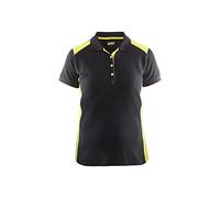 Polo para mujer negro/amarillo XS