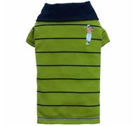 Polo para perros verde con rayas negras "Golf" de DoggyDolly