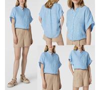 Polo Ralph Lauren Alen Camisa De Lino Blusa T-Shirt Top Blusa Mao L