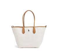 Polo Ralph Lauren Bellport Medium Bolsa shopping marfil, algodón, mujer