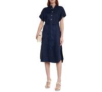 Polo Ralph Lauren Belted Lino Midi Camisero Vestido Camisa De Cinturón