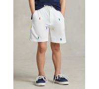 Polo Ralph Lauren Bermuda de niño en blanco con microbordado. Blanco 7 Años