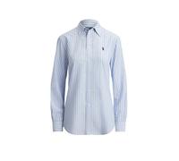Blue Camisa de algodón y lino Classic Fit XL