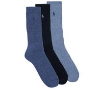 Polo Ralph Lauren Calcetines altos CREW W/PP CREW 3 PACK in Azul Unique