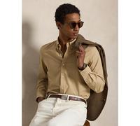 POLO RALPH LAUREN Camisa ajustada Chino logotipo bordado. Color beige caqui