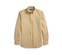 Tan Camisa de popelina elástica Custom Fit M