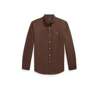 Brown Camisa oxford teñida en prenda XXL