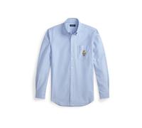 Polo Ralph Lauren Camisa 'CLASSIC' azul claro / marrón / brocado / amarillo L azul claro / marrón / brocado / amarillo