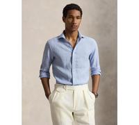 POLO RALPH LAUREN Camisa de lino, Custom Fit. Color Azul/Blanco