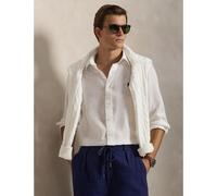 POLO RALPH LAUREN Camisa de lino Custom Fit. Color Blanc Liso