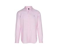 Pink Camisa de lino con rayas Custom Fit XL