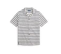 Polo Ralph Lauren Striped Pointelle-Jersey Camp Shirt Blanco