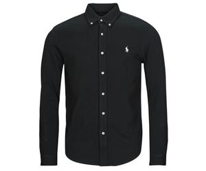 Polo Ralph Lauren Camisa manga larga CHEMISE AJUSTEE COL BOUTONNE EN POLO FEATHERWEIGHT in Negro EU M