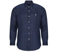 POLO RALPH LAUREN Camisa de lino Custom Fit azul oscuro | M