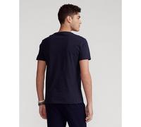 POLO RALPH LAUREN Camiseta con cuello de pico de punto de algodón. Color Azul Oscuro