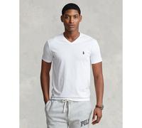 POLO RALPH LAUREN Camiseta con cuello de pico de punto de algodón. Color Blanco