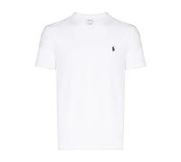 Polo Ralph Lauren- Camiseta de Cuello Redondo Bordada- Tops- Hombre- Blanco- S- Camiseta de Cuello Redondo Bordada