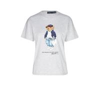 Grey Camiseta de algodón con Polo Bear L