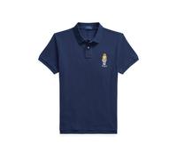 Blue Polo de piqué con Polo Bear Custom Slim L