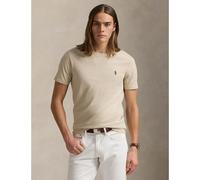 POLO RALPH LAUREN Camiseta slim-fit de punto con cuello redondo. Color Beige Jaspeado