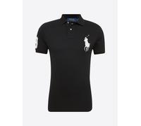 Black Polo de piqué custom slim fit XL