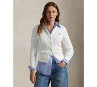 POLO RALPH LAUREN Cárdigan de manga larga y cuello redondo, en punto trenzado. Color Blanco