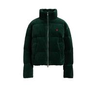 Green Chaqueta de pana con acolchado de plumón S