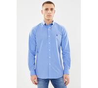 Blue Camisa de popelina elástica Custom Fit M