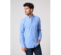 POLO RALPH LAUREN Camisa ajustada Chino logotipo bordado. Color Azul Mar