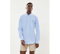 Camisa de rayas Slim Fit de popelina elástica Hombre Talla XL. Color Azul