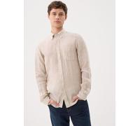 Polo Ralph Lauren Chemise rayée en lin Custom Fit L Beige