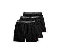 Polo Ralph Lauren Classic Fit w/Wicking 3-Pack Knit Boxers Black/Red Pony Player MD