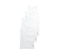 Polo Ralph Lauren Classic Fit w/Wicking 3-Pack Tank Undershirts 3 White/Cruise Navy PP SM