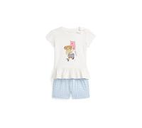 POLO RALPH LAUREN Conjunto de bebé de 2 piezas, camiseta y shorts crema | 68