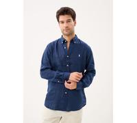 Polo Ralph Lauren Camisa manga larga CHEMISE COUPE DROITE EN LIN in Marino EU S
