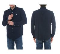 Polo Ralph Lauren Custom Ajuste Popelín Camisa Flequillo Oxford Azul Marino